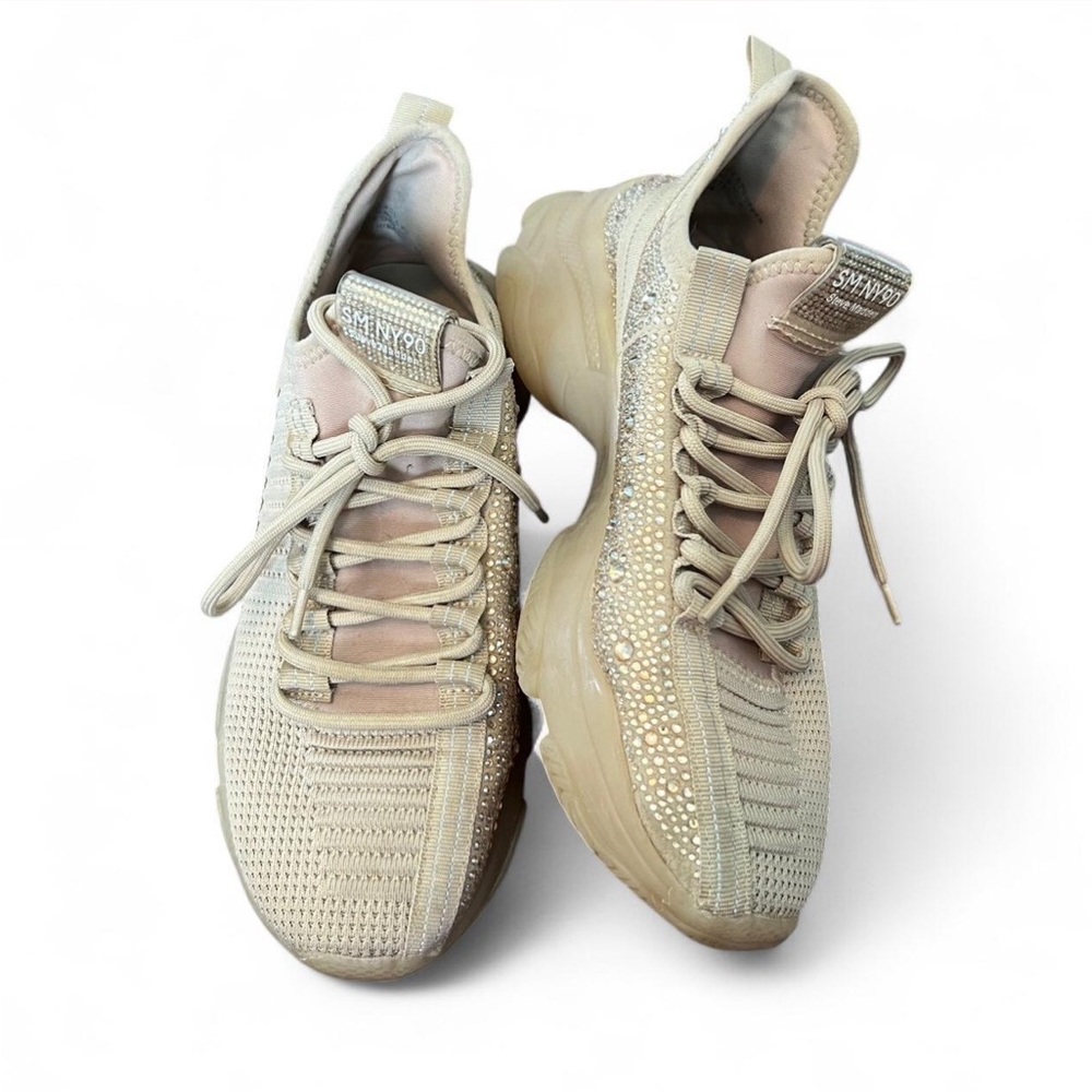 Steve Madden Women's Maxima Rhinestone Trainer Sneakers